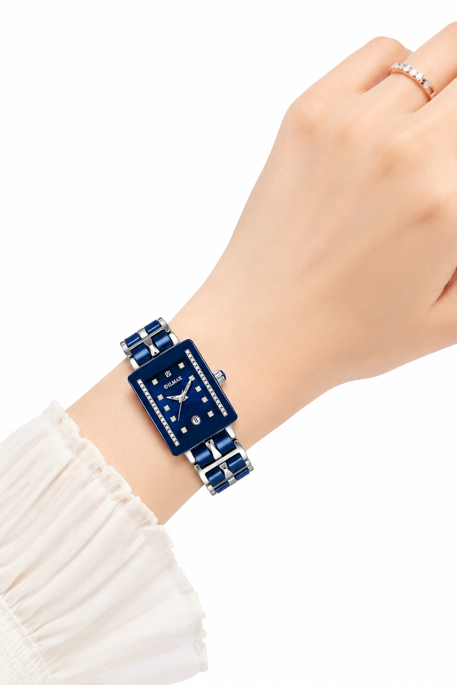 OILMAX Sapphire Blue Women's Luxury Quartz Watch