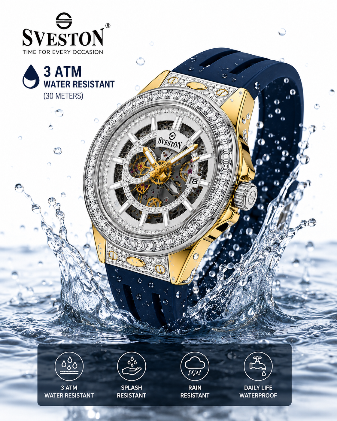 SVESTON Imperial Skeleton Diamond Automatic