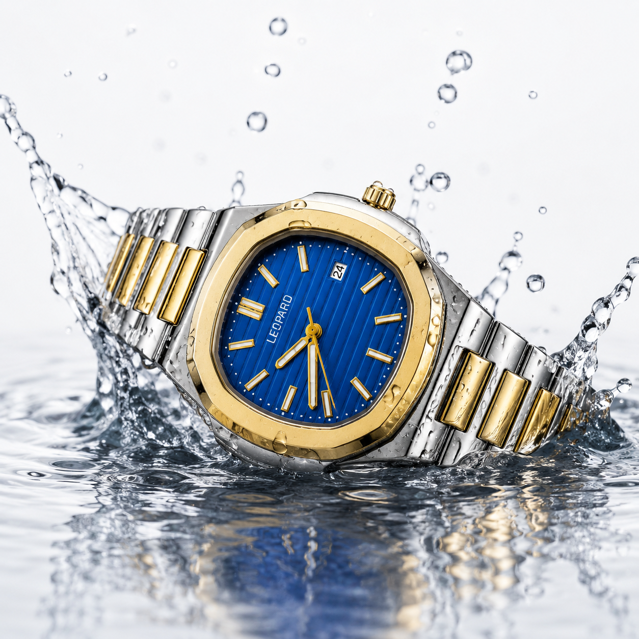 LEOPARD Royal Blue Prestige Two-Tone Quartz Watch