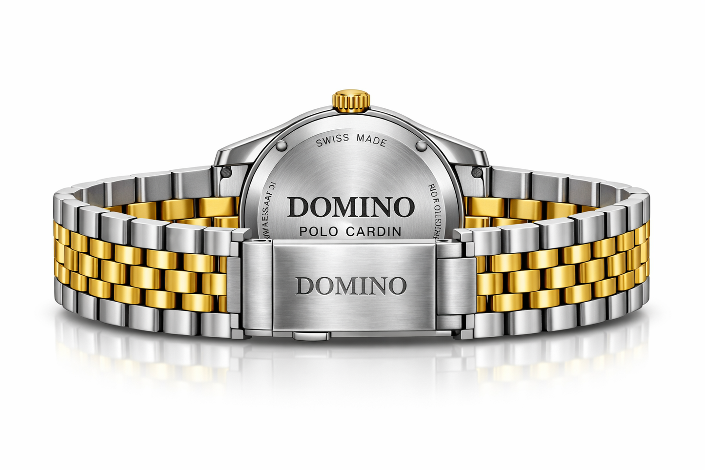 Domino Polo Cardin Luxury Blue Dial Two-Tone