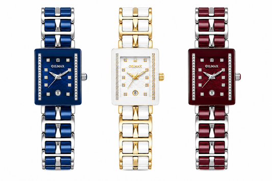 OILMAX Sapphire Blue Women's Luxury Quartz Watch