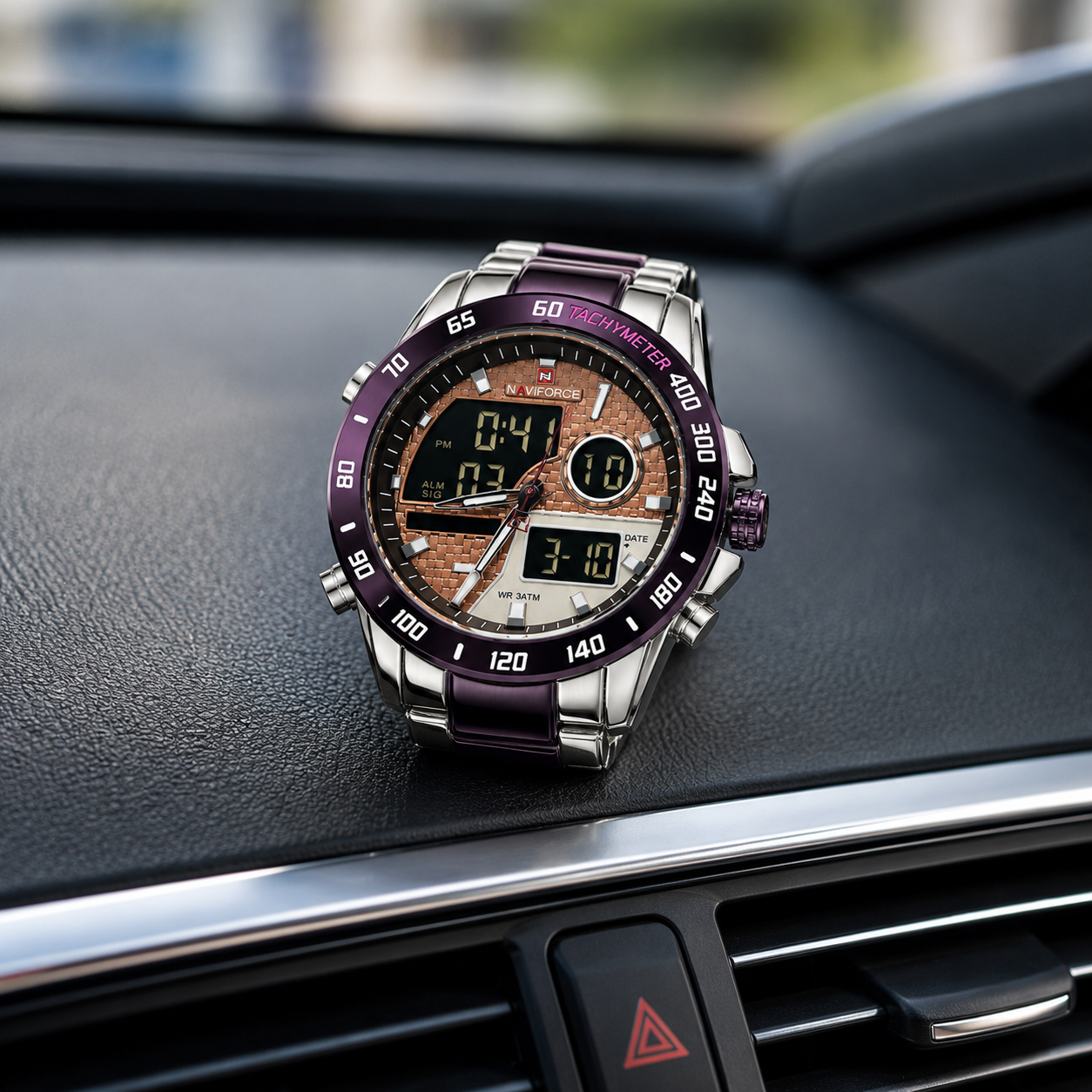 NAVIFORCE NF9197 Hybrid Analog-Digital Men's Luxury