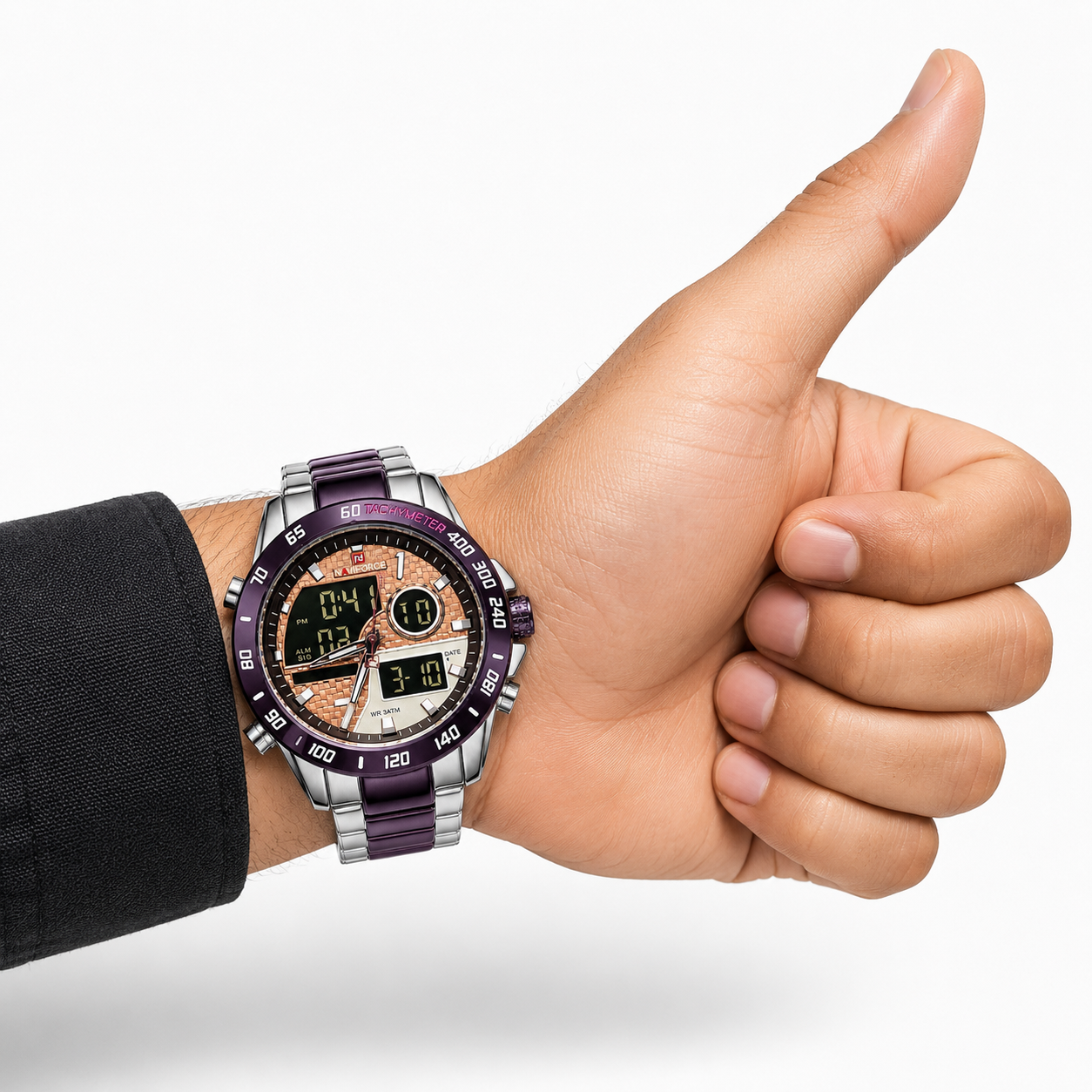 NAVIFORCE NF9197 Hybrid Analog-Digital Men's Luxury