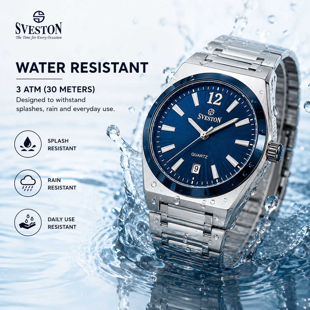 SVESTON Ocean Blue Prestige Quartz Watch