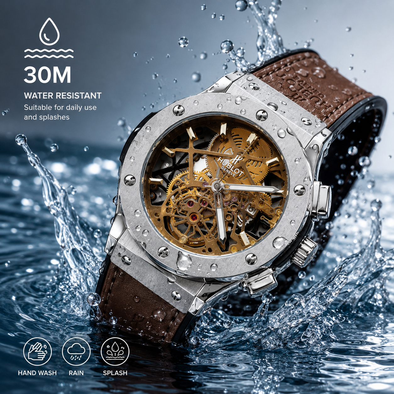 Hublot Skeleton Chronograph – Luxury Automatic Men's Watch